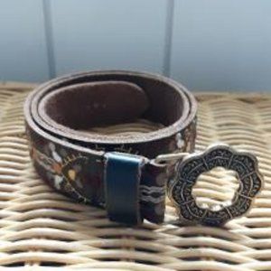 Lucky Brand leather embroidered Belt